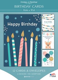 Boxed Cards - Birthday - Make A Wish (Pack of 12)