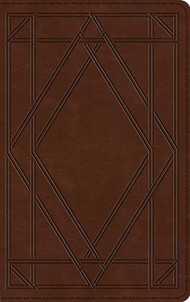 ESV Thinline Bible, TruTone, Chestnut, Wood Panel Design