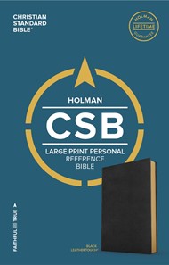 CSB Large Print Personal Size Reference Bible, Black