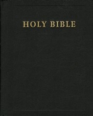 KJV Lectern Bible, Black Goatskin Leather Over Board