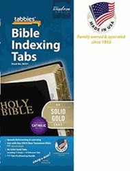 Bible Index Tabs Solid Gold - Catholic