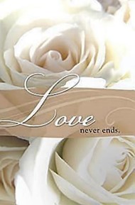 Love Never Ends Wedding Bulletin (Pkg of 50)