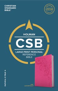 CSB Large Print Personal Size Reference Bible, Pink
