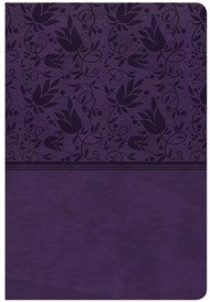 CSB Giant Print Reference Bible, Purple Leathertouch