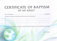 Certificate of Baptism Of An Adult  (PK 10)