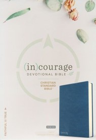 CSB (in)courage Devotional Bible, Navy Leather, Indexed