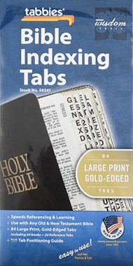 Bible Index Tabs Large Print Gold