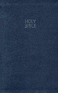 KJV Ultraslim Ref Bible, Bonded Leather Navy Indexed