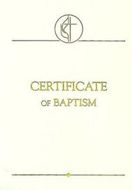 United Methodist Covenant II Child Baptism Certificates (Pkg