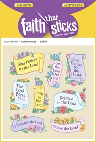 Scroll Mottos - Faith That Sticks Stickers
