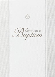 Baptism Parchment Paper Folded Certificate (Pack of 6)