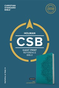 CSB Giant Print Reference Bible, Teal Leathertouch, Indexed