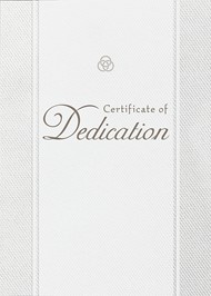 Dedication Parchment Paper Folded Certificate (Pack of 6)