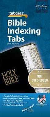 Bible Index Tabs Mini Gold