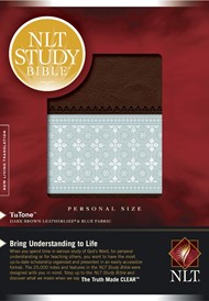 NLT Study Bible, Personal Size Dark Brown/Blue