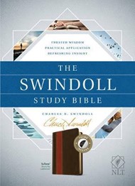 The NLT Swindoll Study Bible Brown/Tan, Indexed