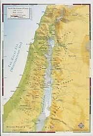 Abingdon Bible Land Map--Israel's Settlement in Canaan