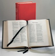 REB Lectern Bible, Red Imitation Leather Over Boards Re932:T
