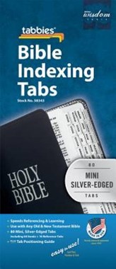 Bible Index Tabs Mini Silver