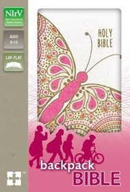 NIrV Backpack Bible, Pink Butterfly