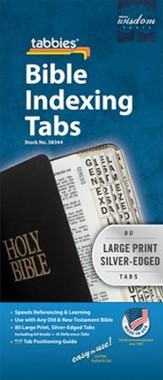 Bible Index Tabs Large Print Silver
