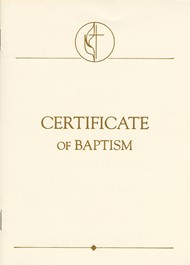 United Methodist Covenant I Youth & Adult Baptism Certificat
