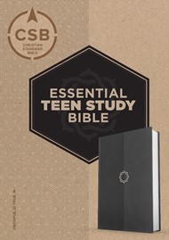 CSB Essential Teen Study Bible, Charcoal Leathertouch