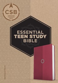 CSB Essential Teen Study Bible, Rose Leathertouch