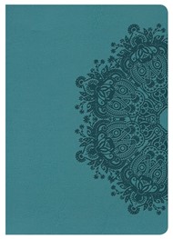 HCSB Large Print Compact Bible, Teal Leathertouch
