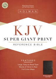 KJV Super Giant Print Reference Bible, Black Bonded Leather