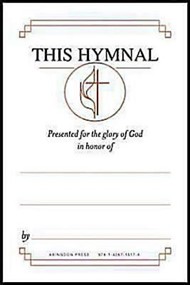 United Methodist Hymnal Bookplates ""In honor of..."" (Pkg o