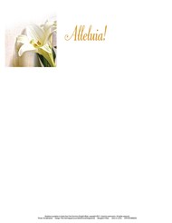 Alleluia! Easter Lilies Letterhead (Pkg of 50)