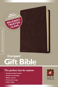 NLT Compact Gift Bible Bonded Leather Burgundy