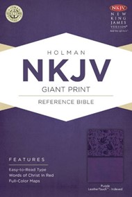 NKJV Giant Print Reference Bible, Purple, Indexed