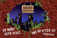 Vacation Bible School 2017 VBS Hero Central Decorating Mural
