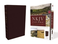 NKJV Study Bible, Burgundy, Full-Color, Red Letter Edition