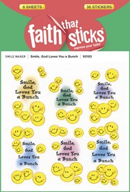 Smile, God Loves You A Bunch - Faith That Sticks Stickers