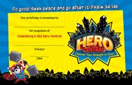 VBS Hero Central Student Certificate (Pack of 48)
