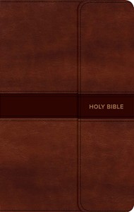 CSB Personal Size Bible, Saddle Brown, Magnetic Flap