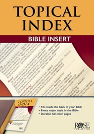 Topical Index Bible Insert