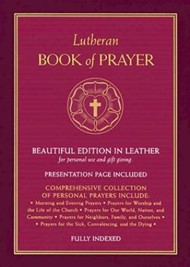 Lutheran Book Of Prayer   Burgundy Genuine Leather
