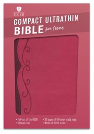 HCSB Compact Ultrathin Bible For Teens, Fuchsia Leathertouch