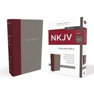NKJV Thinline Bible, Burgundy/Gray, Red Letter Edition