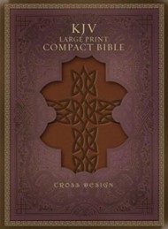KJV Large Print Compact Bible, Brown Imitation Leather