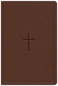 KJV Giant Print Reference Bible, Brown LeatherTouch