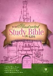 HCSB Illustrated Study Bible For Kids, Pink Leathertouch