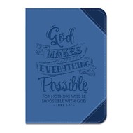 Lux Leather Two Tone Journal God Makes Everything Possible