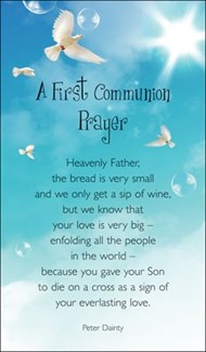 First Communion Prayer Prayer Cards