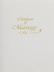 Contemporary Steel-Engraved Marriage Certificate (Pkg of 3)
