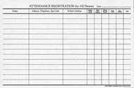 Attendance Registration Pad (Pkg of 12)